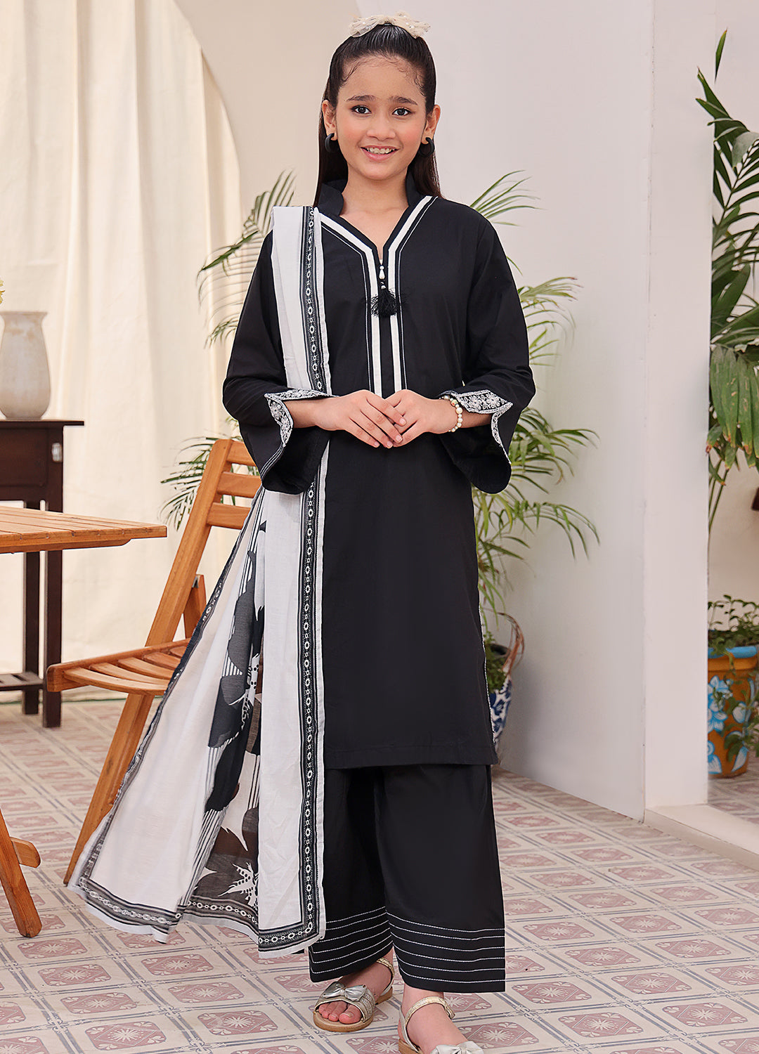 Embroidered 3 piece casual 3 piece suit for teens