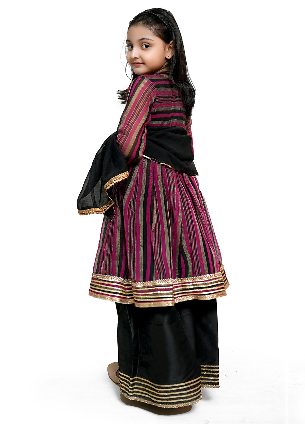 Grils formal 3 piece stitched suit