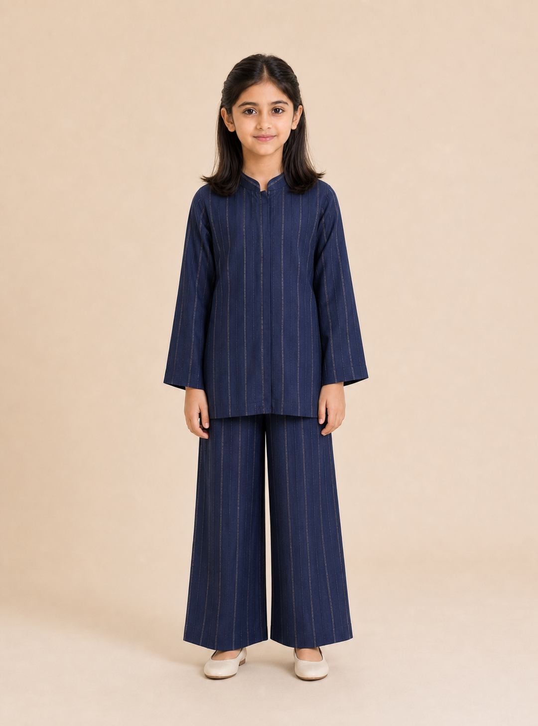 Navy blue Kurti and Plazo Co-ord Set
