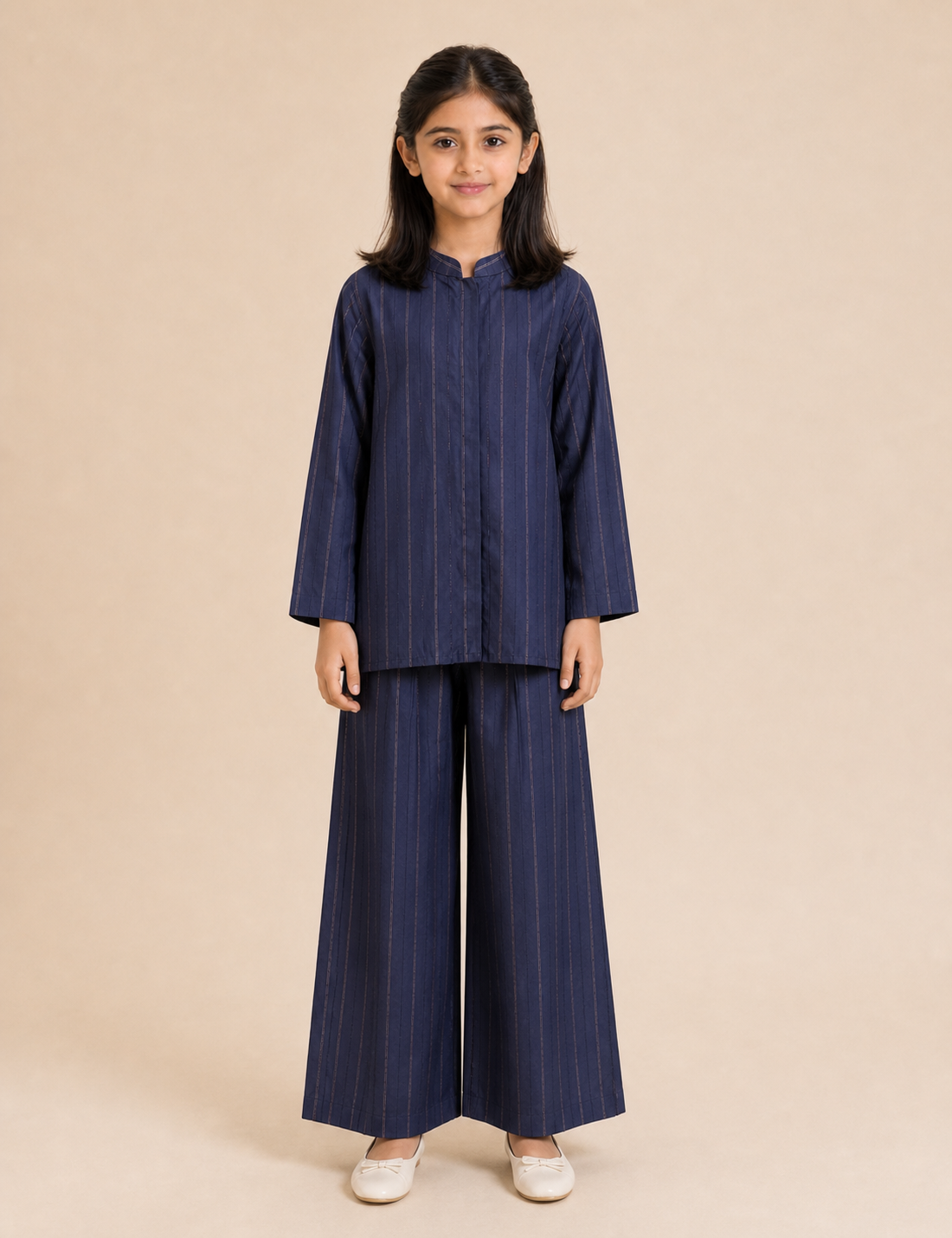 Navy blue Kurti and Plazo Co-ord Set