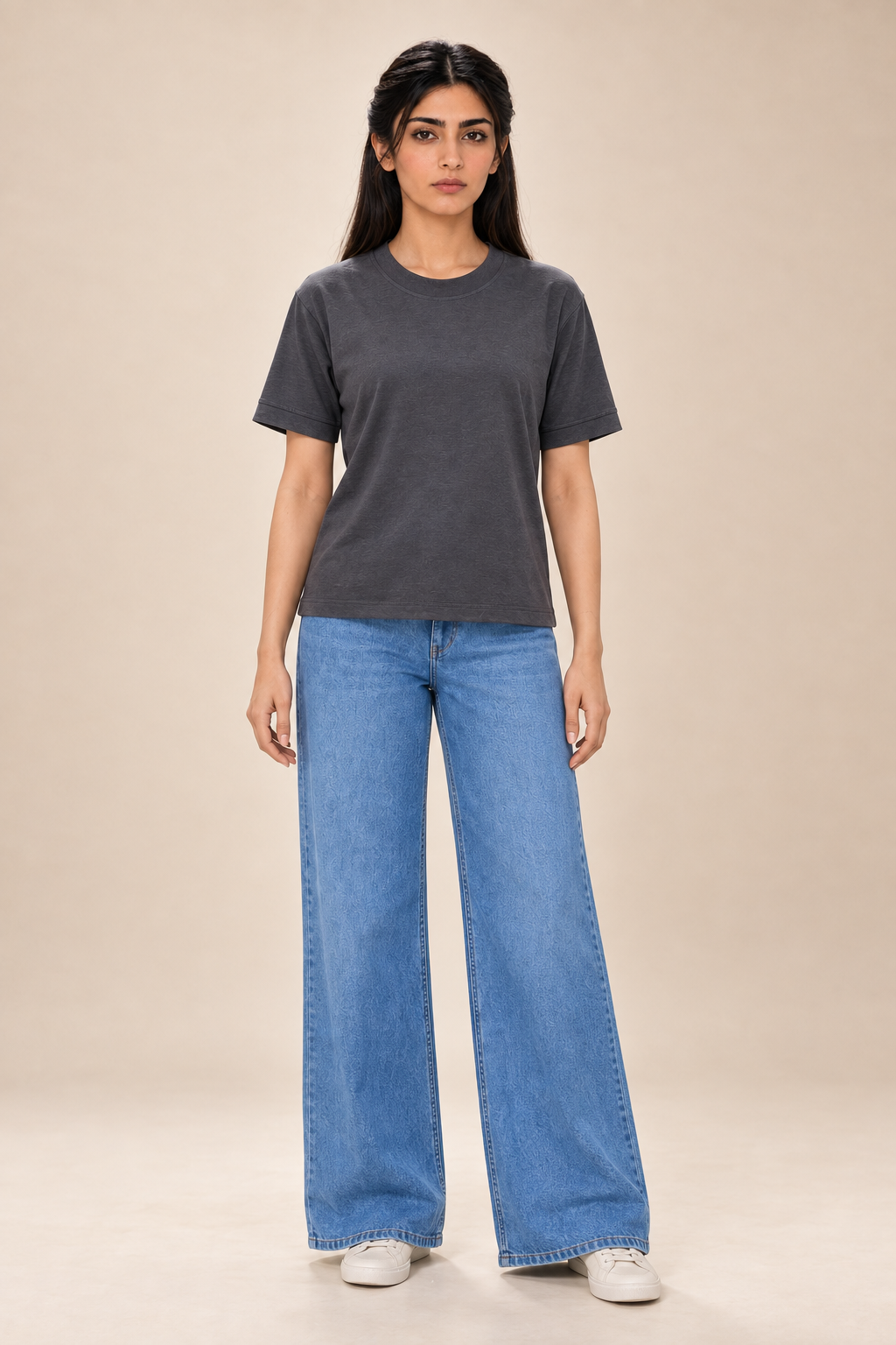 Black Round-Neck T-Shirt