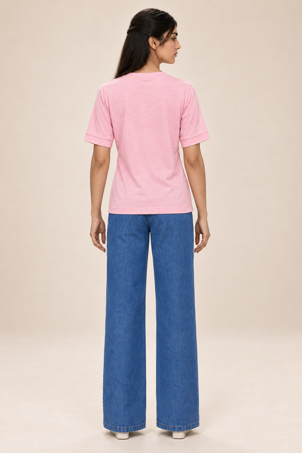 Pink Round-Neck T-Shirt