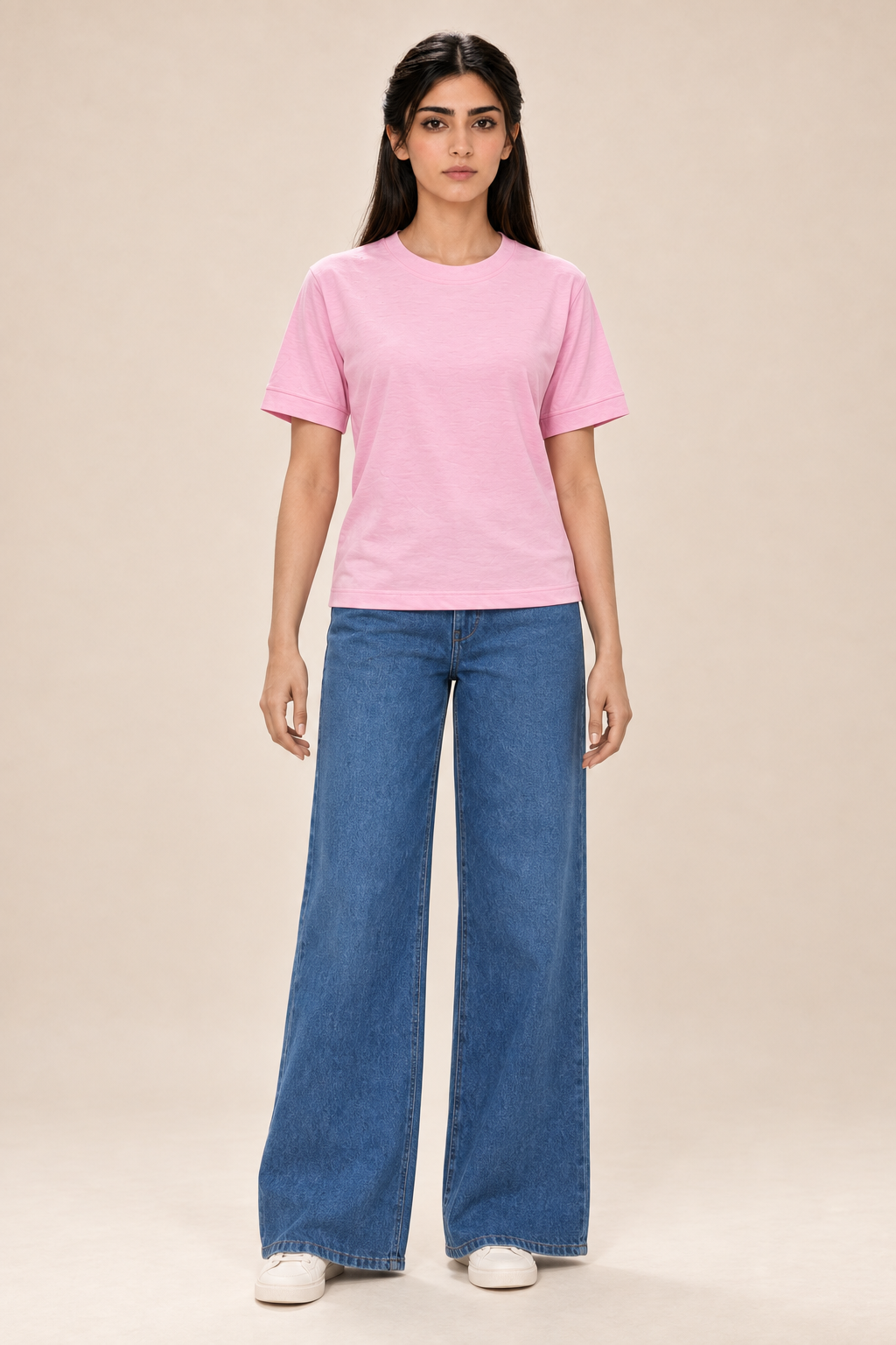 Pink Round-Neck T-Shirt
