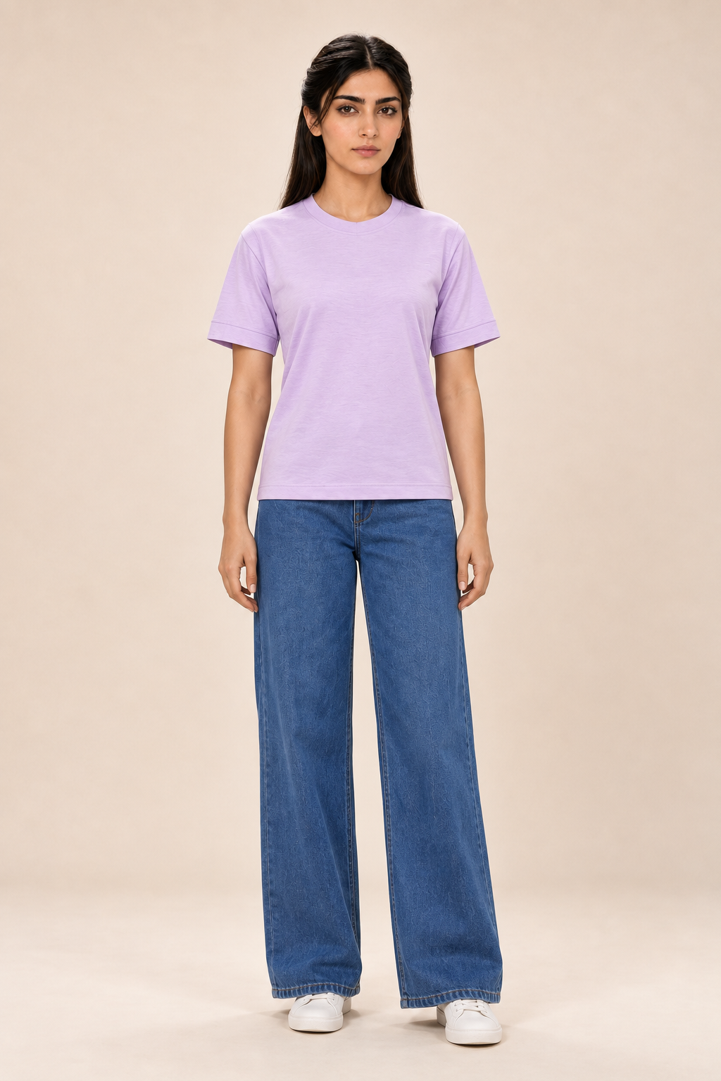 Lavender Round-Neck T-Shirt
