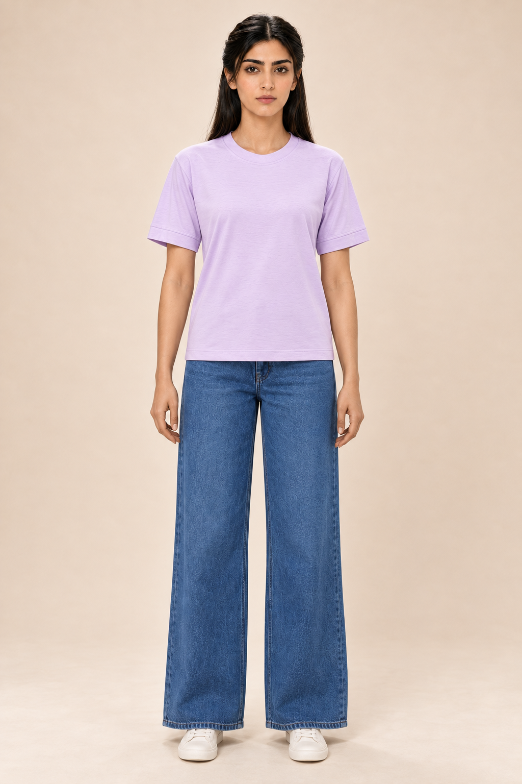 Lavender Round-Neck T-Shirt
