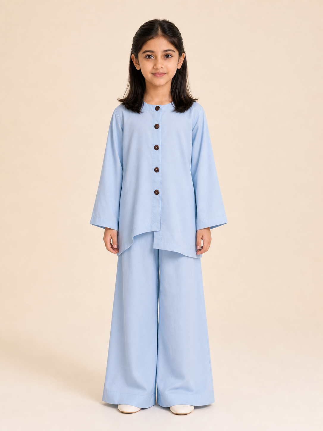 Softly blue Kurti & Plazo Co-ord Set
