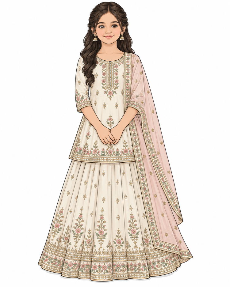 BANO Girls Festive collection illustration